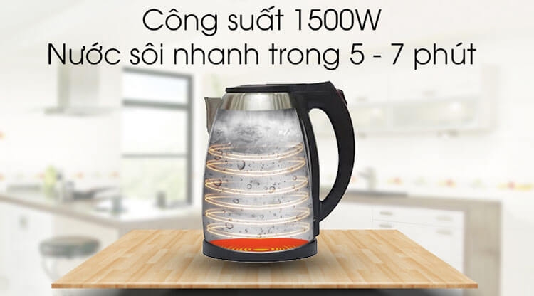 Ấm Đun Siêu Tốc Kangaroo KG338 (1.8L)