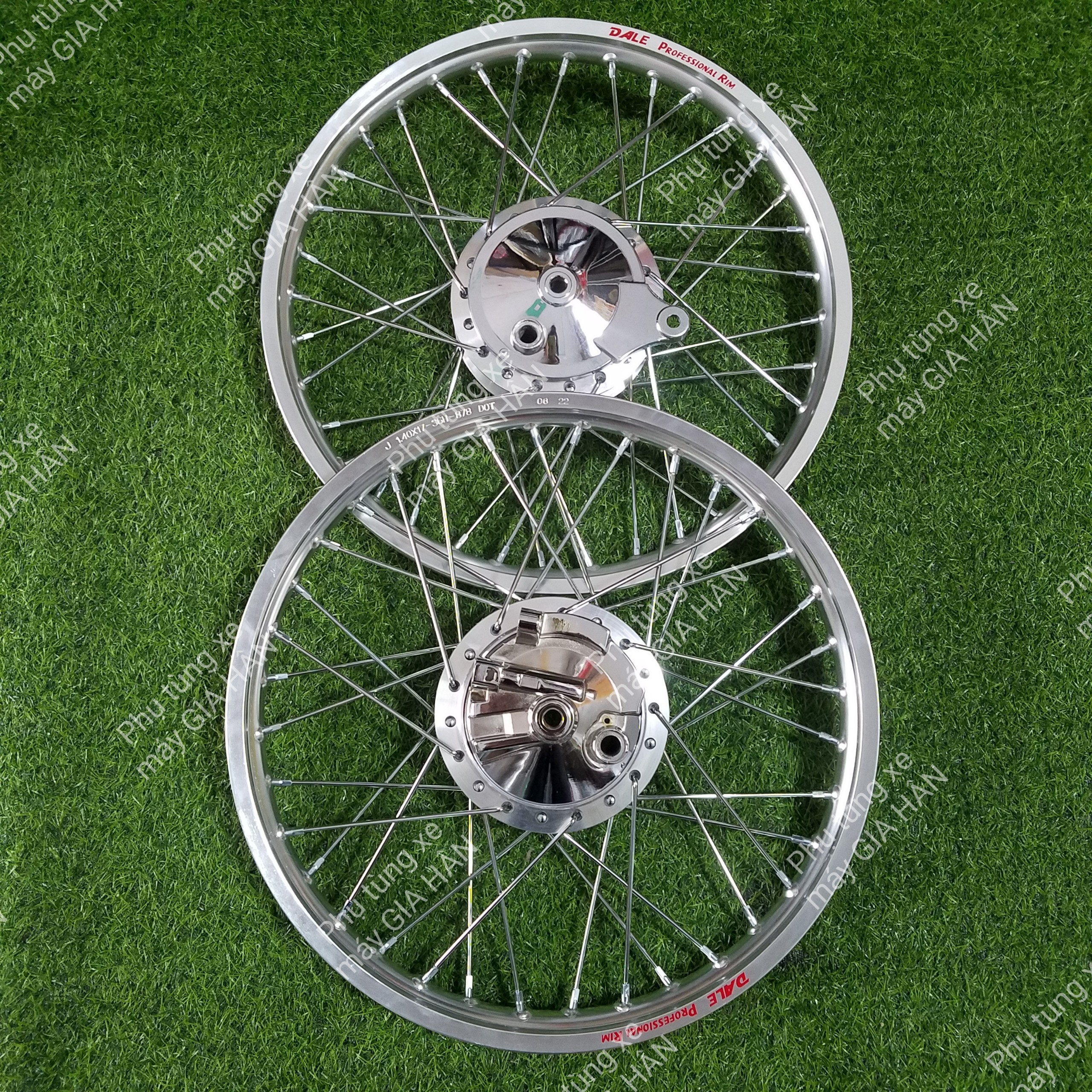 Wave Dream 2 spokes front rear hub chrome plated rim aluminum wheel for wave dream full rim hth46 MSP 0210