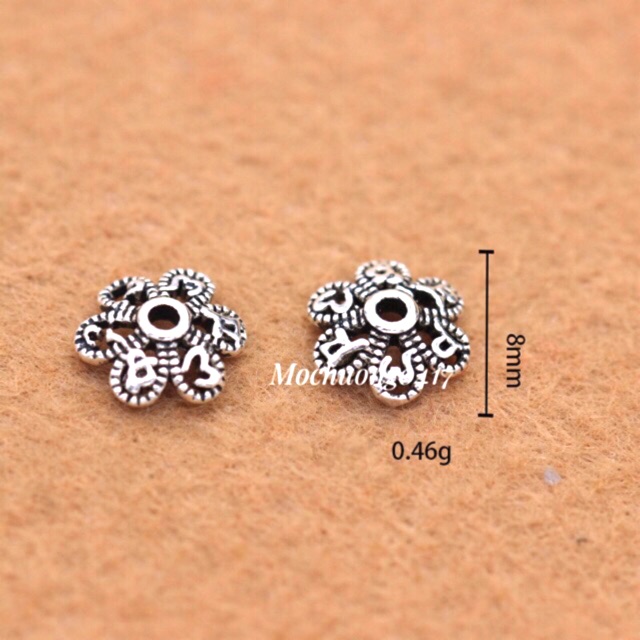 [S925] Charm bạc ốp cánh hoa - MH250