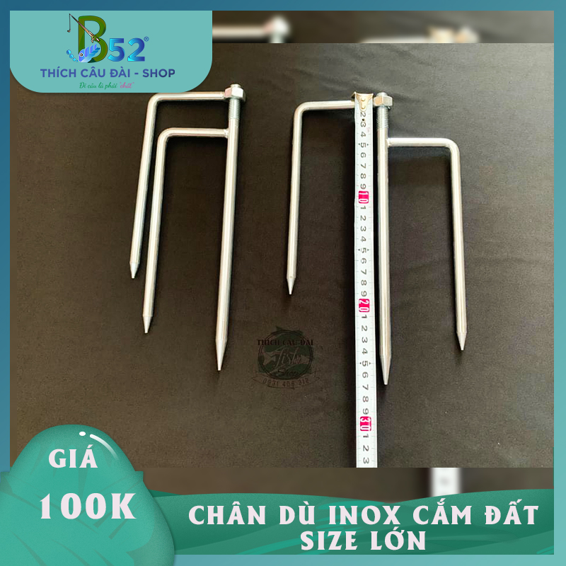Chân dù inox cắm đất size lớn