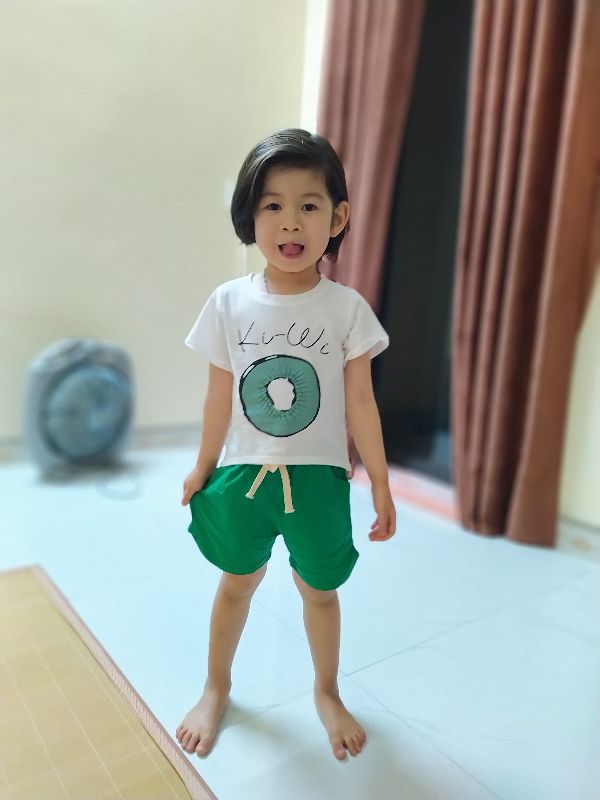 Bộ mặc nhà cotton hoa quả bé gái (có ảnh thật shop tự chụp)