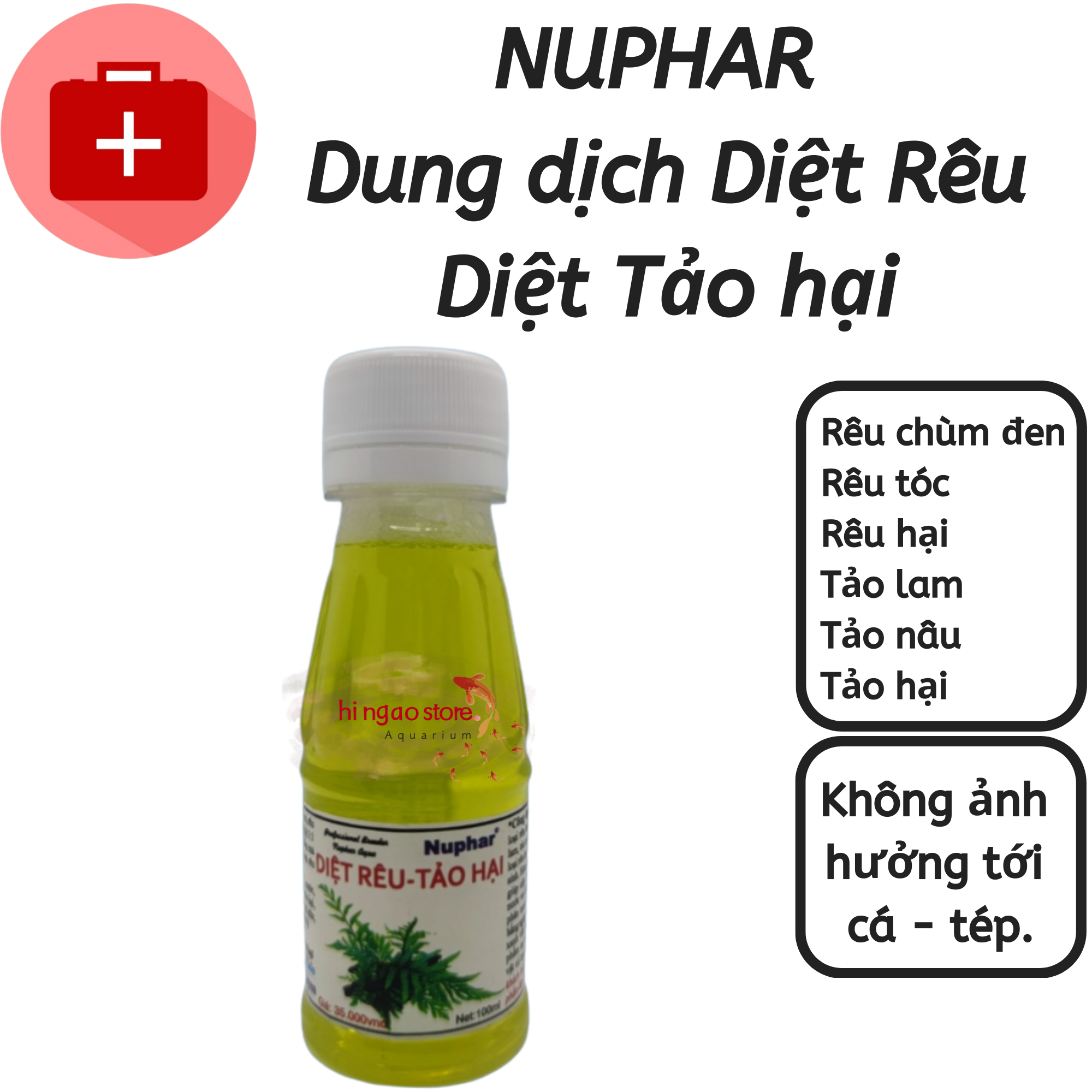 Nuphar solution removal Moss-algae harm-remove the whole all kinds Moss harm stubborn in tank aquatic | hingaostore.