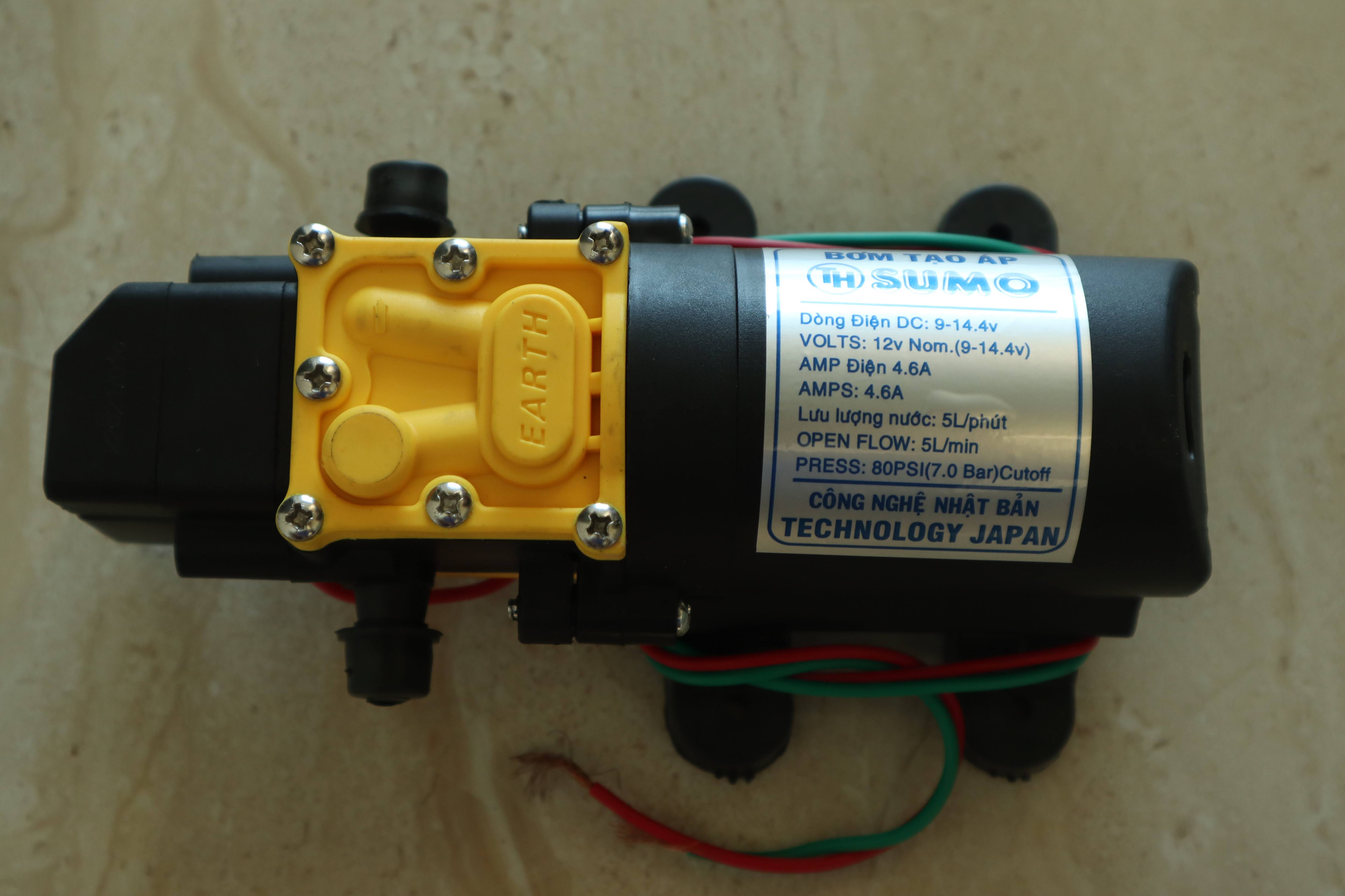 Bơm mini 12V Sumo cam, bom mini - bơm sumo cam