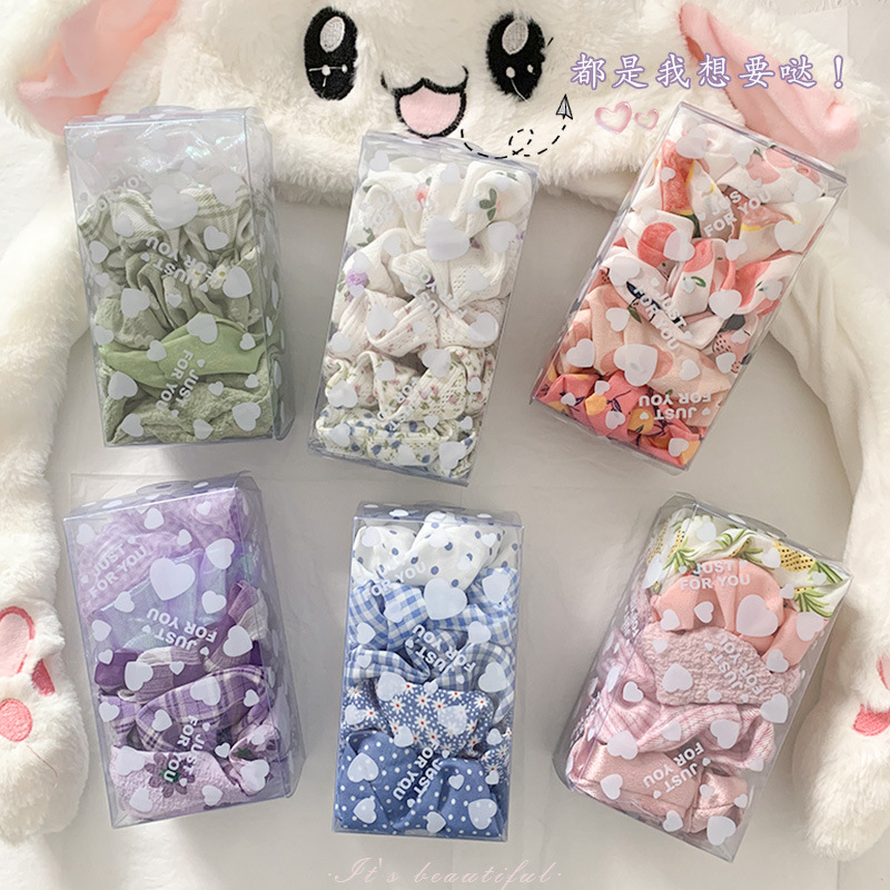 [HCM]Set dây cột tóc scrunchies 5 cái - UniLabel