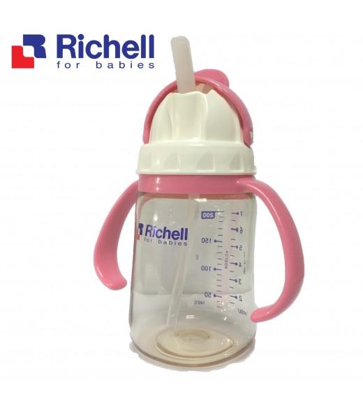 BÌNH ỐNG HÚT PPSU RICHELL (200ML-HỒNG)