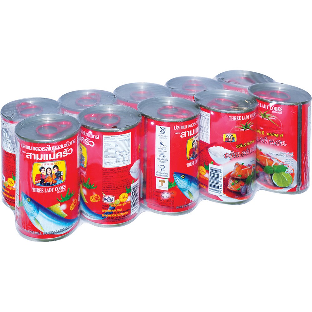 Cá nục sốt cà 3 Cô Gái Thái Lan hộp 155g lóc 10 long