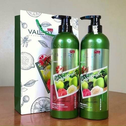 Bộ dầu gội valert plus repair essence 2 chai gội + xã tinh chất bưởi phục hồi ngăn ngừa rụng tóc 850ml/chai mẫu mới chính hãng