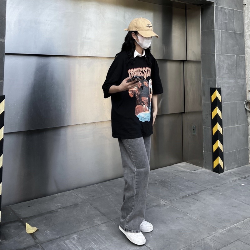 (Oldschoolcloth)QUẦN JEANS SUÔNG XÁM Q43 (ẢNH THẬT)