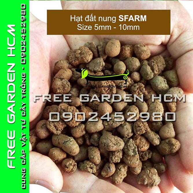 GÓI 5dm3 (3kg) ĐẤT NUNG SFARM/ SỎI NHẸ