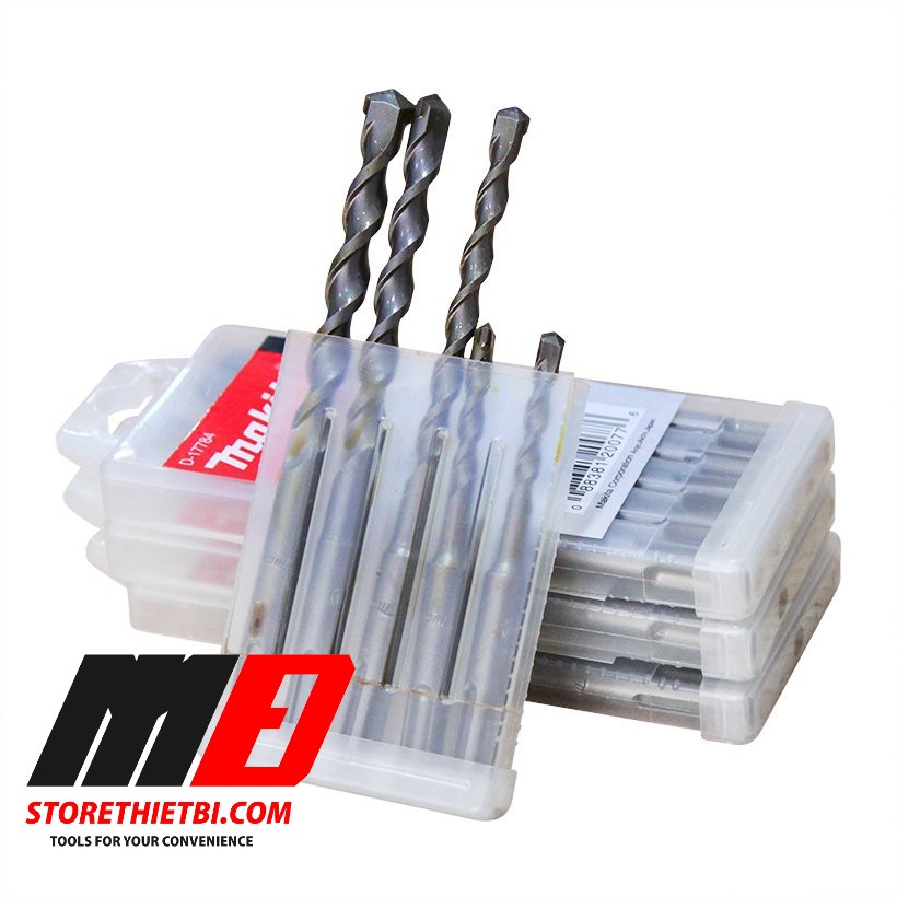 [HCM]Bộ 5 mũi khoan bê tông đuôi gài SDS Makita 6-12mm D-17784