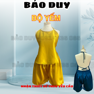 Bộ Yếm Spa | Bộ Đồ Đùi Lụa Mát Massage, TắM TrắNg Thư GiãN Spa