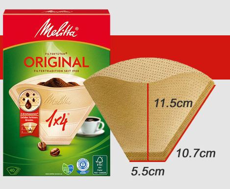 GIẤY LỌC CAFÉ MELITTA 1×4 (4-6 LY) – GERMANY