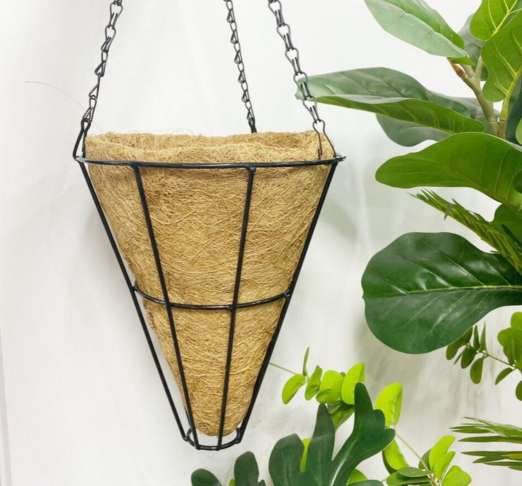 [GREEN HOUSE] Chậu treo xơ dừa chóp nón trang trí