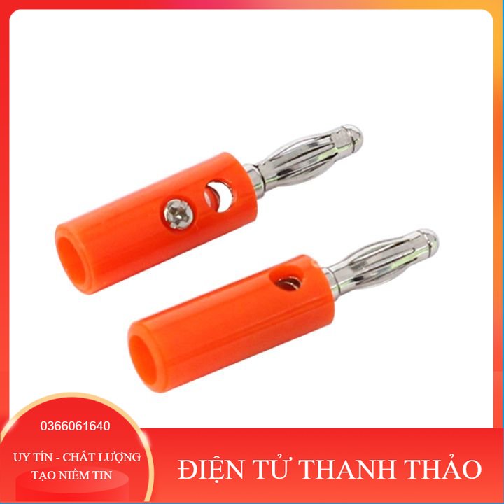Combo 10 đầu Jack bắp chuối 910MR 4mm đực 5 đỏ 5 đen