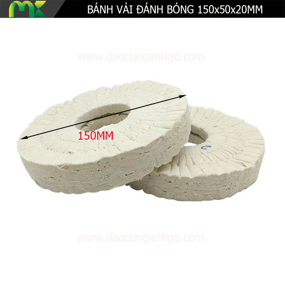 [HCM]Bánh vải đánh bóng máy dán cạnh 150*50*20mm