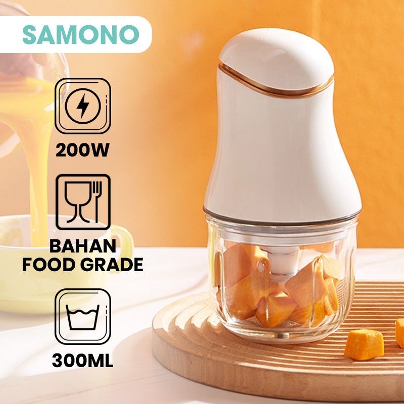 Máy xay thực phẩm mini đa năng samono sw099 xay thịt tỏi ớt công suất 200w - chính hãng