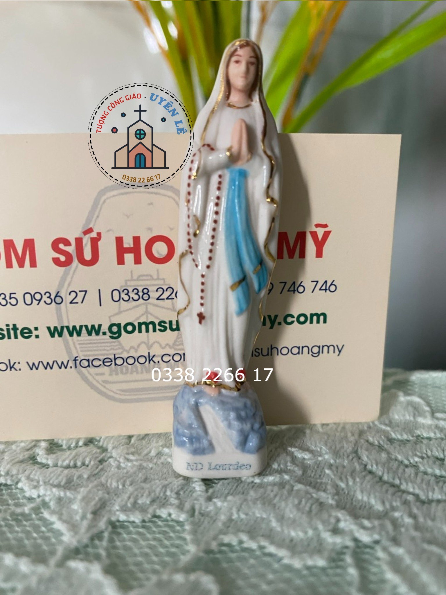 Tượng công giáo Tượng Mẹ lộ đức 7cm