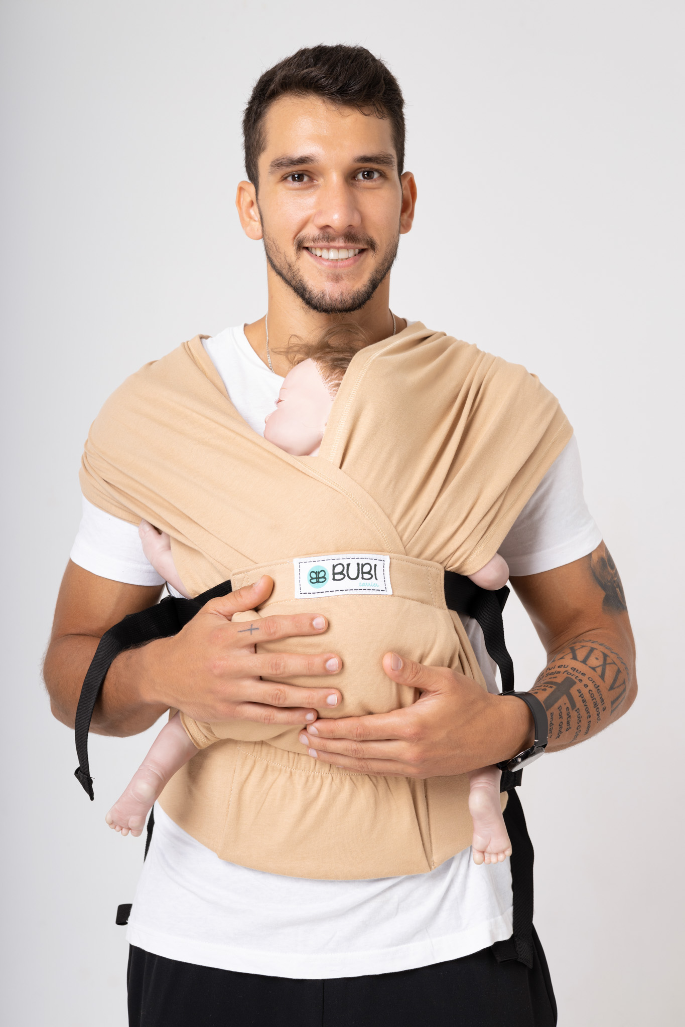Địu vải BUBI Gen 3 - Be - Cotton