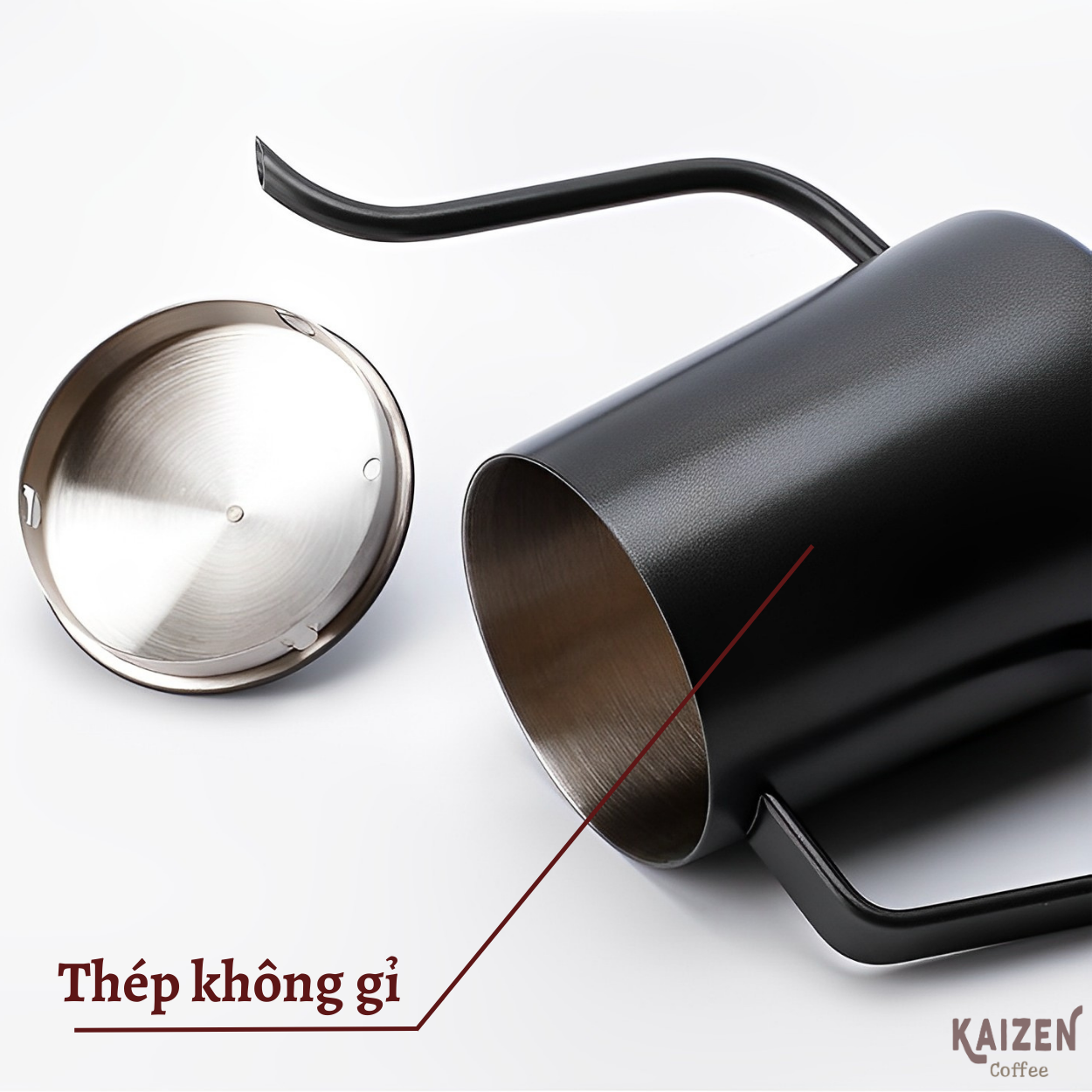 Ấm cỗ ngỗng, ấm rót nước pha cà phê, pha trà - Kaizen Coffee