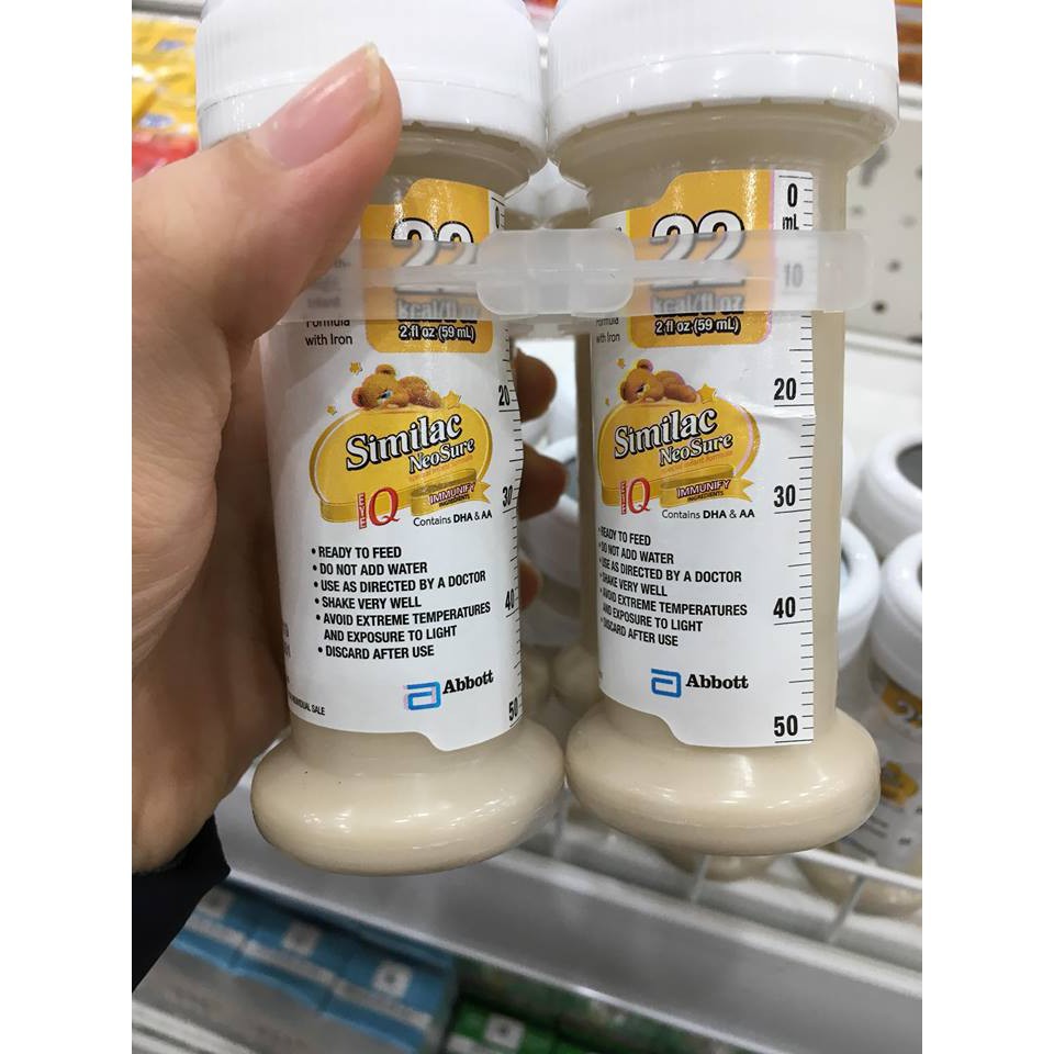 [chính hãng] Sữa Similac Neosure Nước 22kcal 59ml ( 48 Hộp/ Thùng) 22 kcal