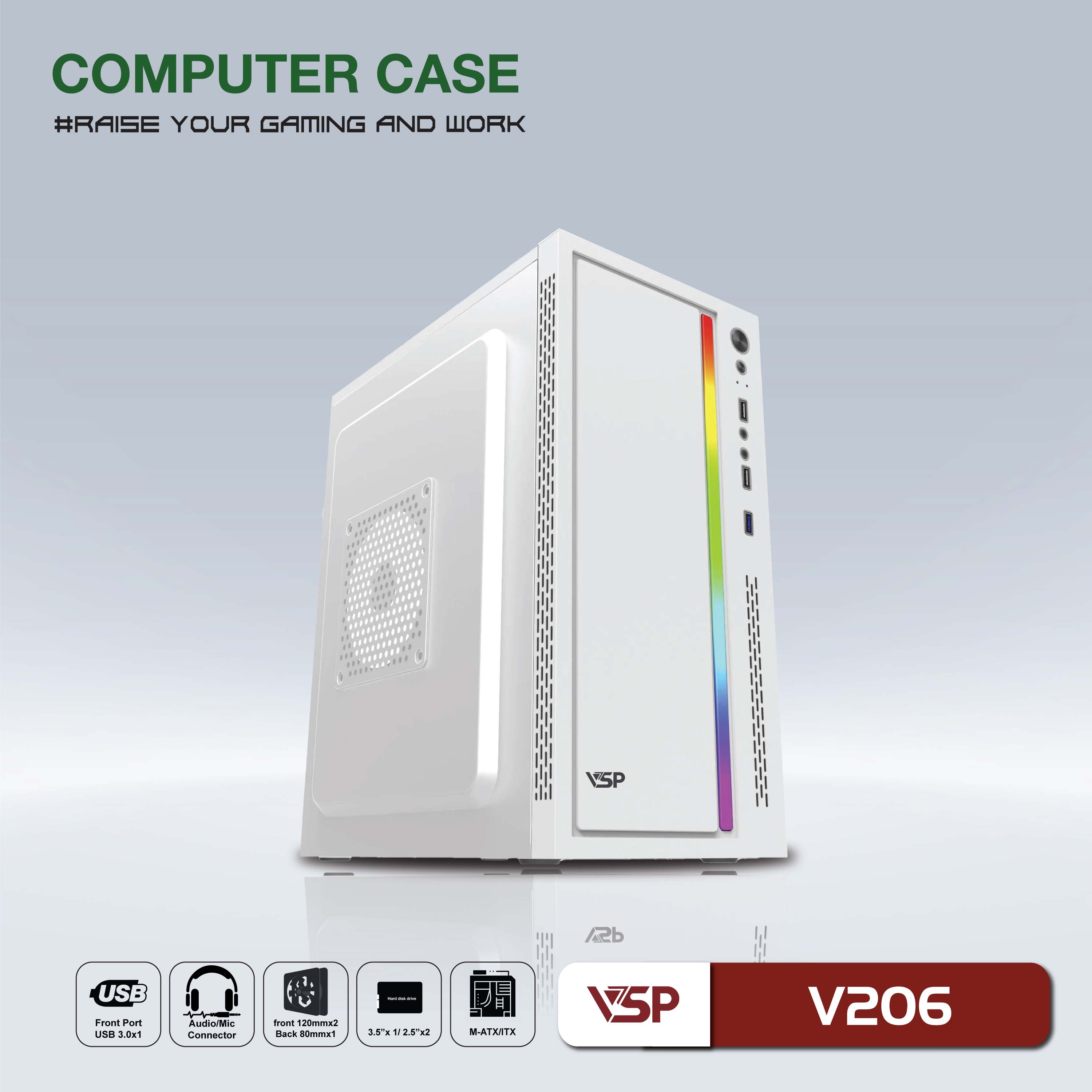 Vỏ case máy tính vsp v206 - hàng chính hãng
