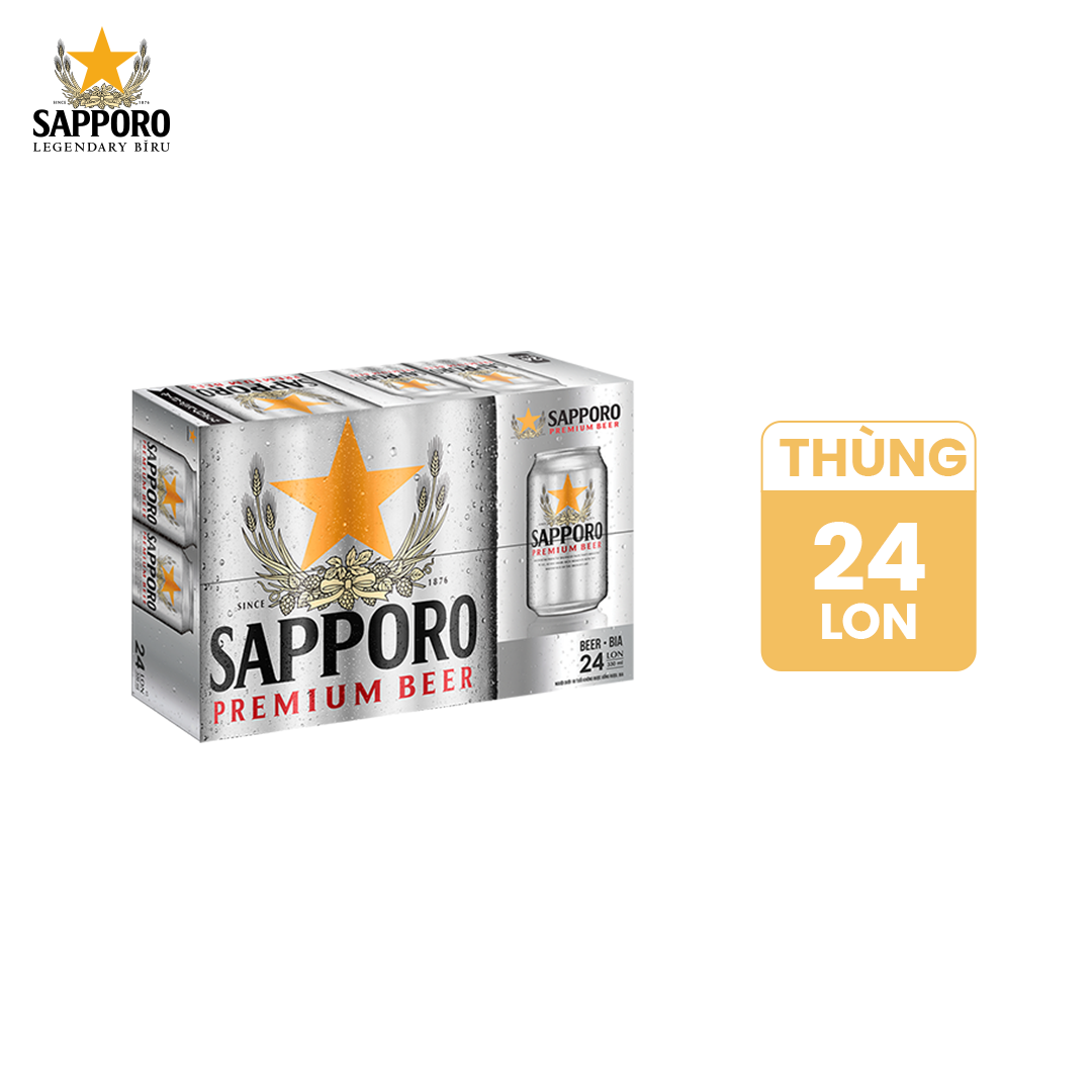 Combo 02 thùng Sapporo Premium 24 lon - 330ml