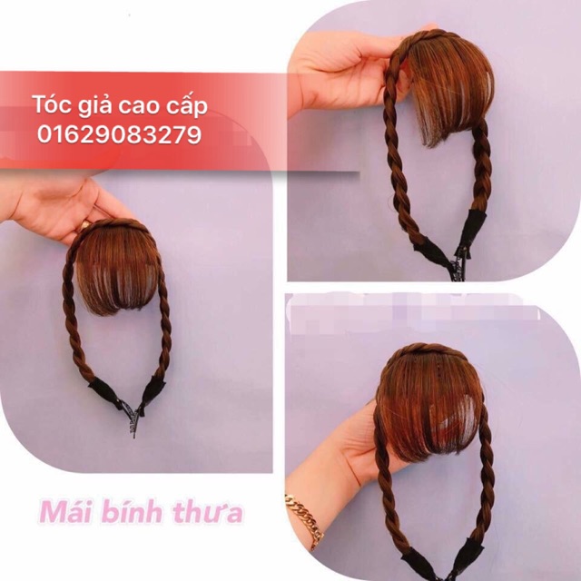 Tóc giả mái thưa thắt bím- siu đẹp