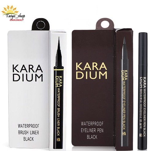 Bút Dạ Kẻ Mắt Karadium Waterproof Eyeliner Pen Black