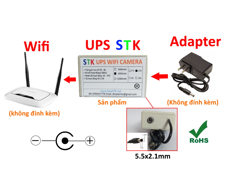 Acquy dự phòng 12V 2500mAh