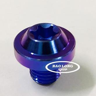 Ốc TITAN GR5 gắn chân kính 10 li răng Ngược (Xanh Tím)