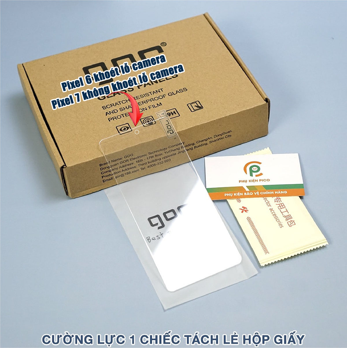 Cường lực Pixel 6 / Pixel 7 / Pixel 8 Pro chính hãng Gor phủ nano full màn hình - Dán màn hình Google Pixel 6
