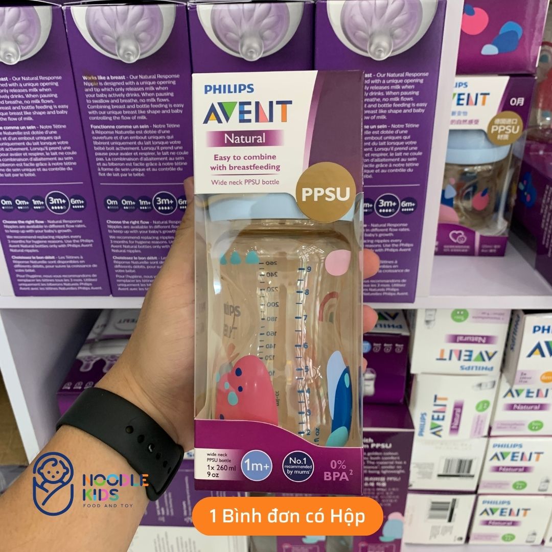 Bình sữa Philips Avent PPSU thiết kế tự nhiên 260ml