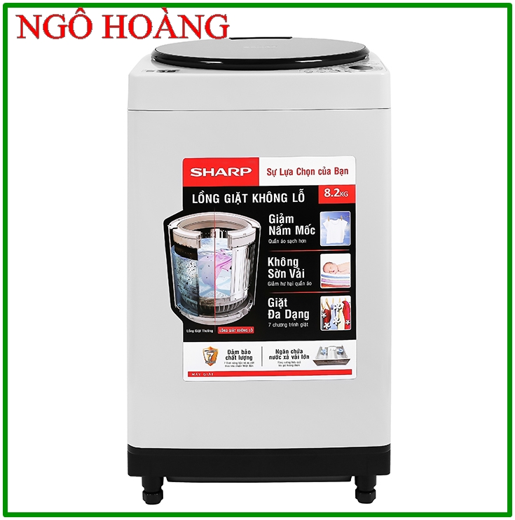 [FreeshipMAX] TRẢ GÓP 0% - Máy giặt Sharp 8.2 kg ES-W82GV-H ( Miễn phí giao hàng TPHCM-Ngoại tỉnh liên hệ 0909402479)