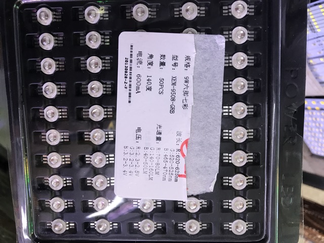 Mắt led 3w -7 mầu