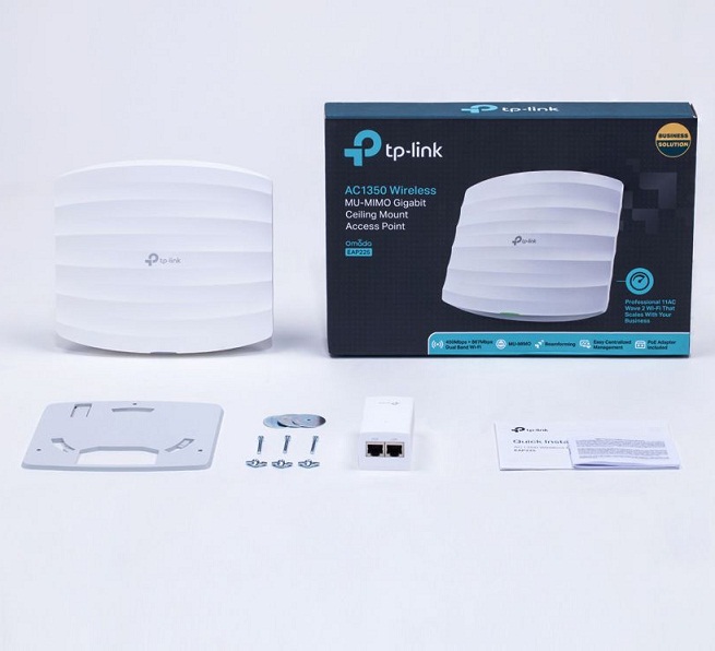 Bộ phát không dây gắn trần EAP225 AC1350Mbps