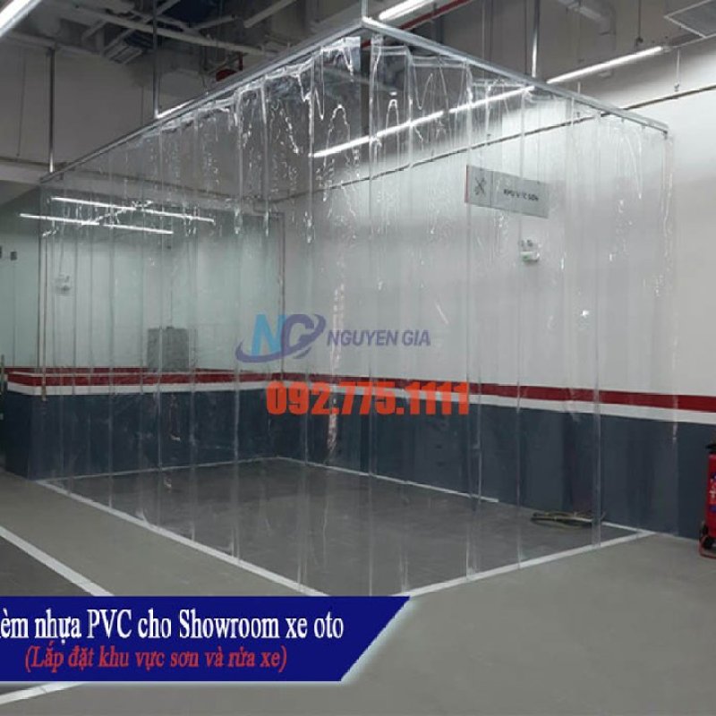 Màn nhựa kéo rửa xe, phun sơn gara