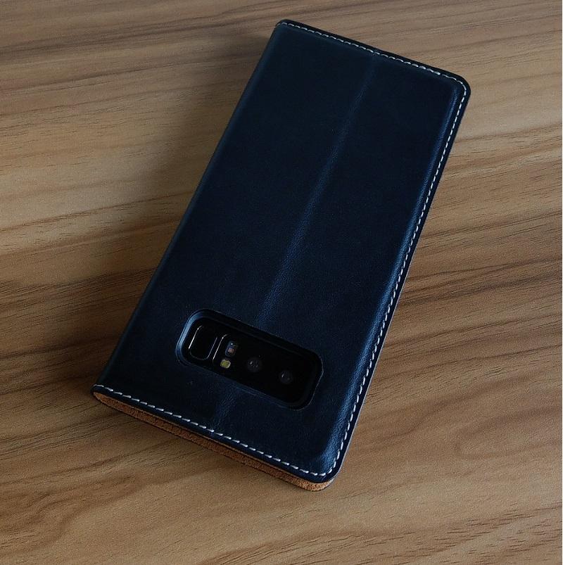 Bao Da Ionecase Samsung Galaxy Note 8 Da Bò Màu Đen