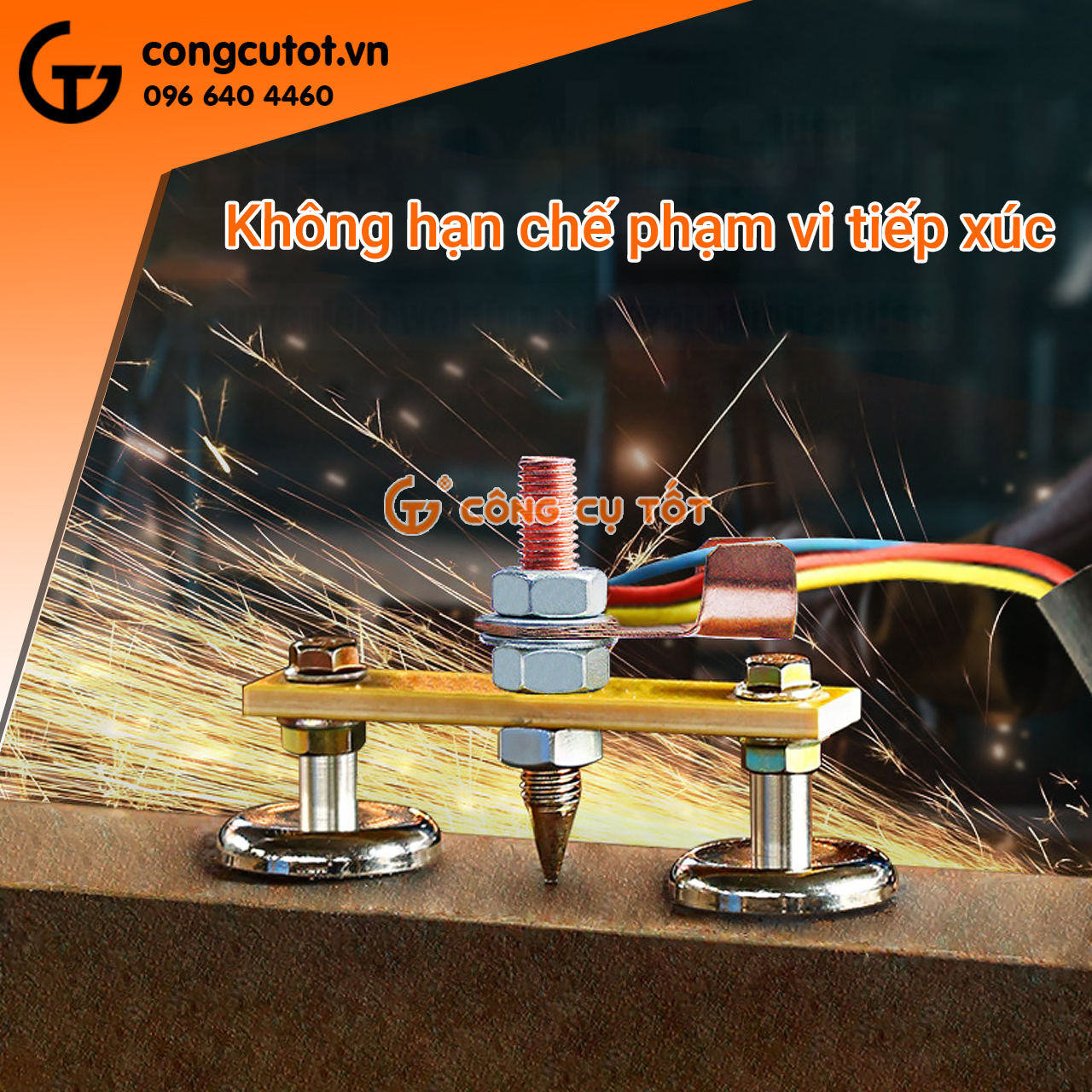 Kẹp mát máy hàn - kẹp mát nam châm đôi