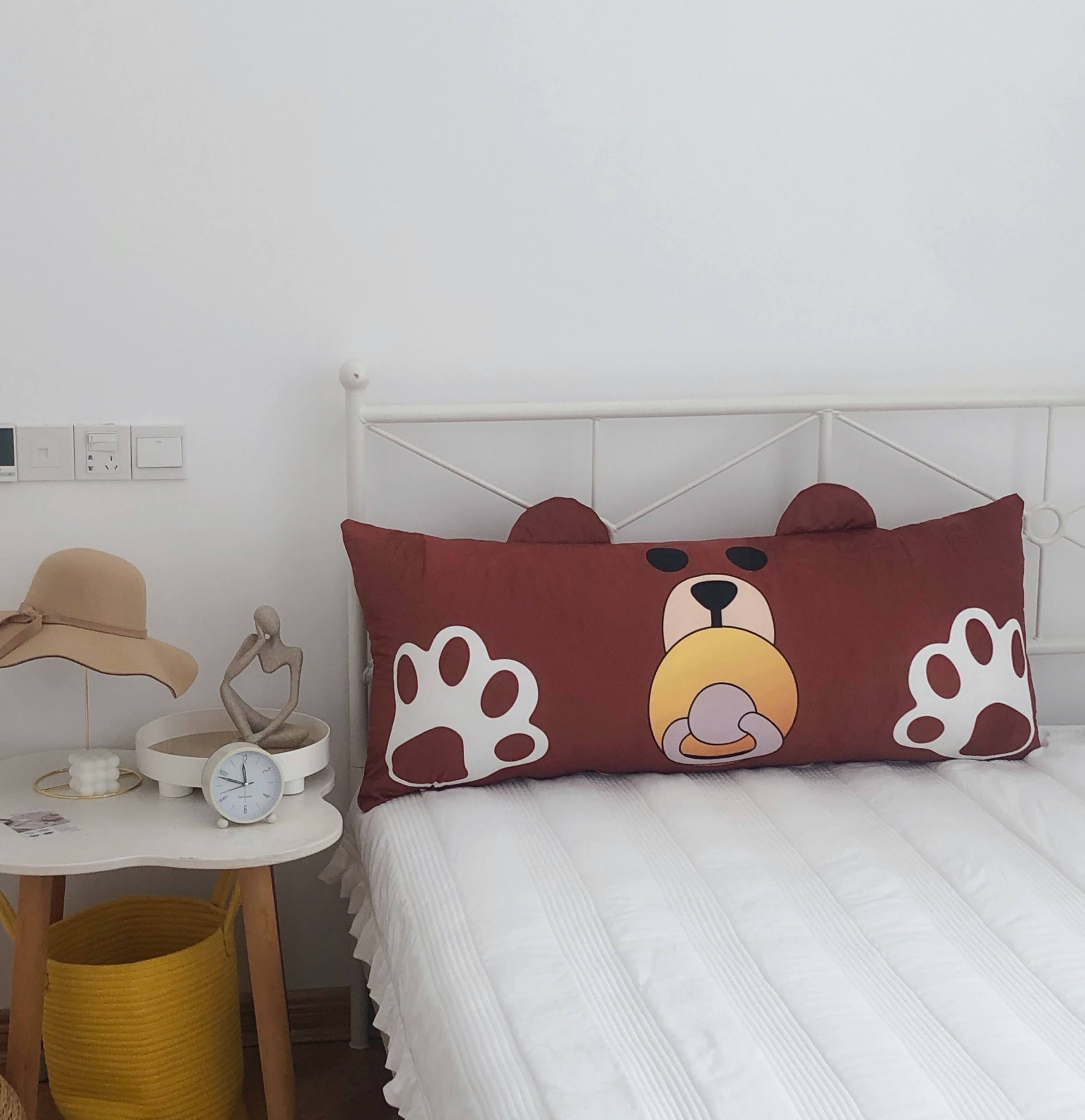 Gối tựa đầu giường m2 nỉ nhung mịn mượt cao cấp