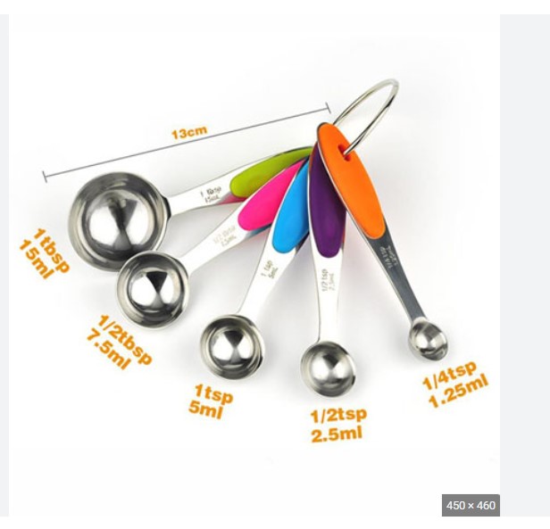 Muỗng inox 5 màu