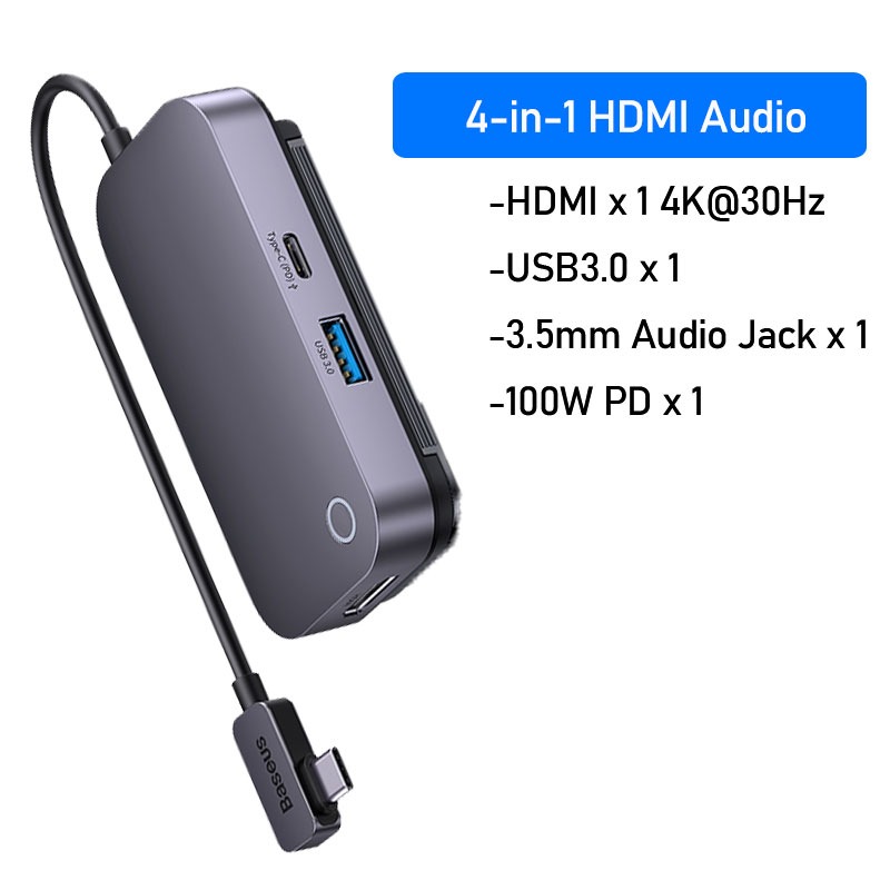 Hub chuyển Baseus PadJoy 4-Port Type-C HUB Adapter