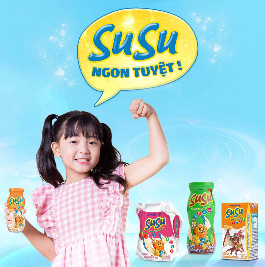 Lốc 6 chai sữa chua uống SuSu 80ml
