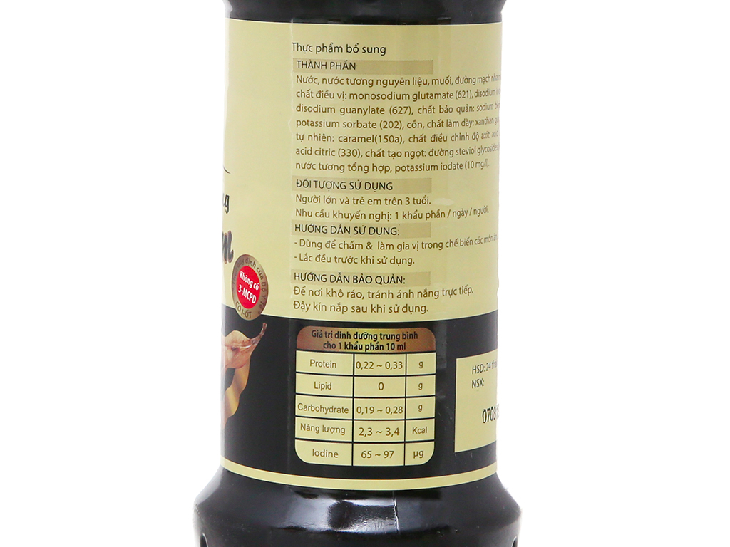 Nước tương hảo vị Hoàng Kim Miwon chai 650ml (combo 3)