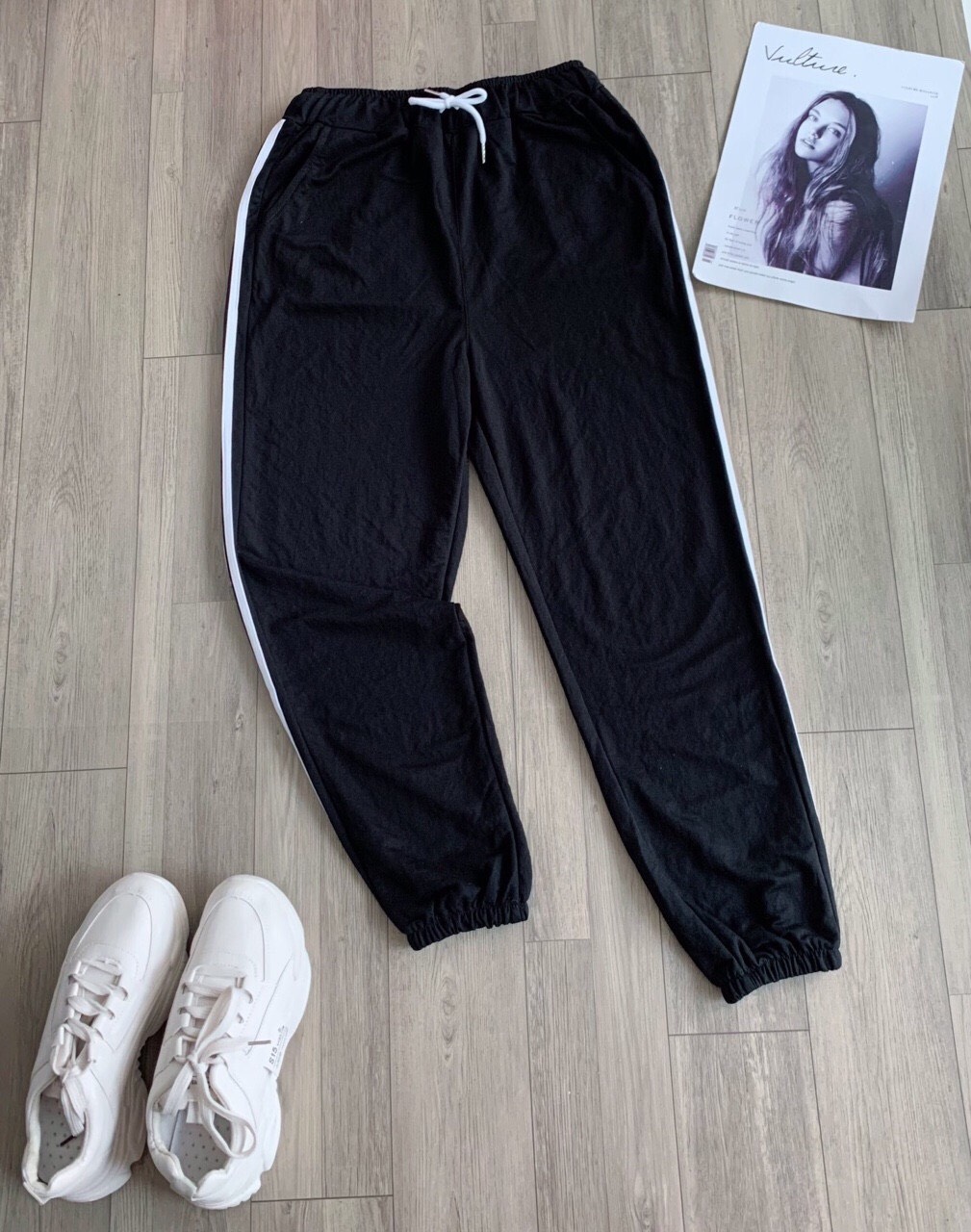 Quần kaki lưng thun dây rút