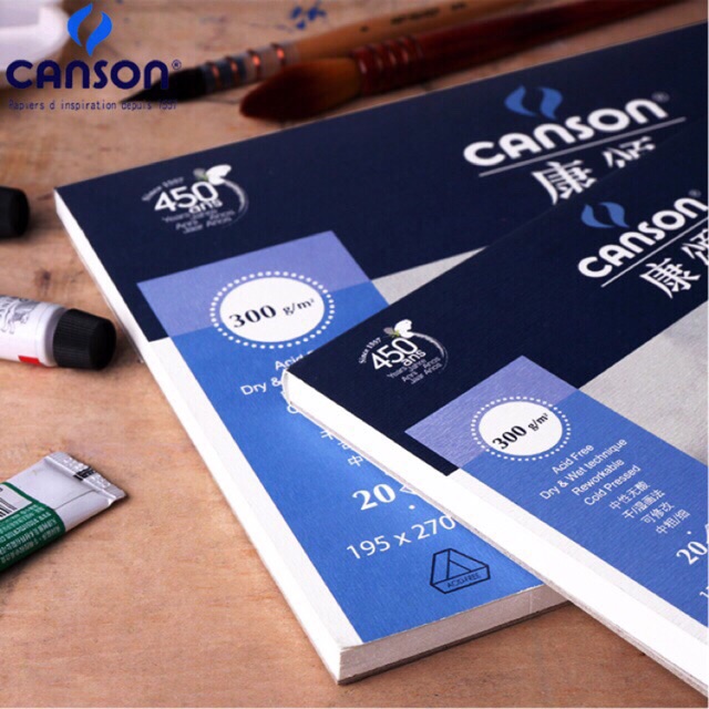 Sổ vẽ màu nước Canson 1557 300gsm