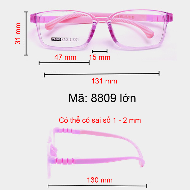 [Ảnh thật] Gọng mắt kính trẻ em vuông 8805 8809 8810 [Có sẵn] [Giá hủy diệt]