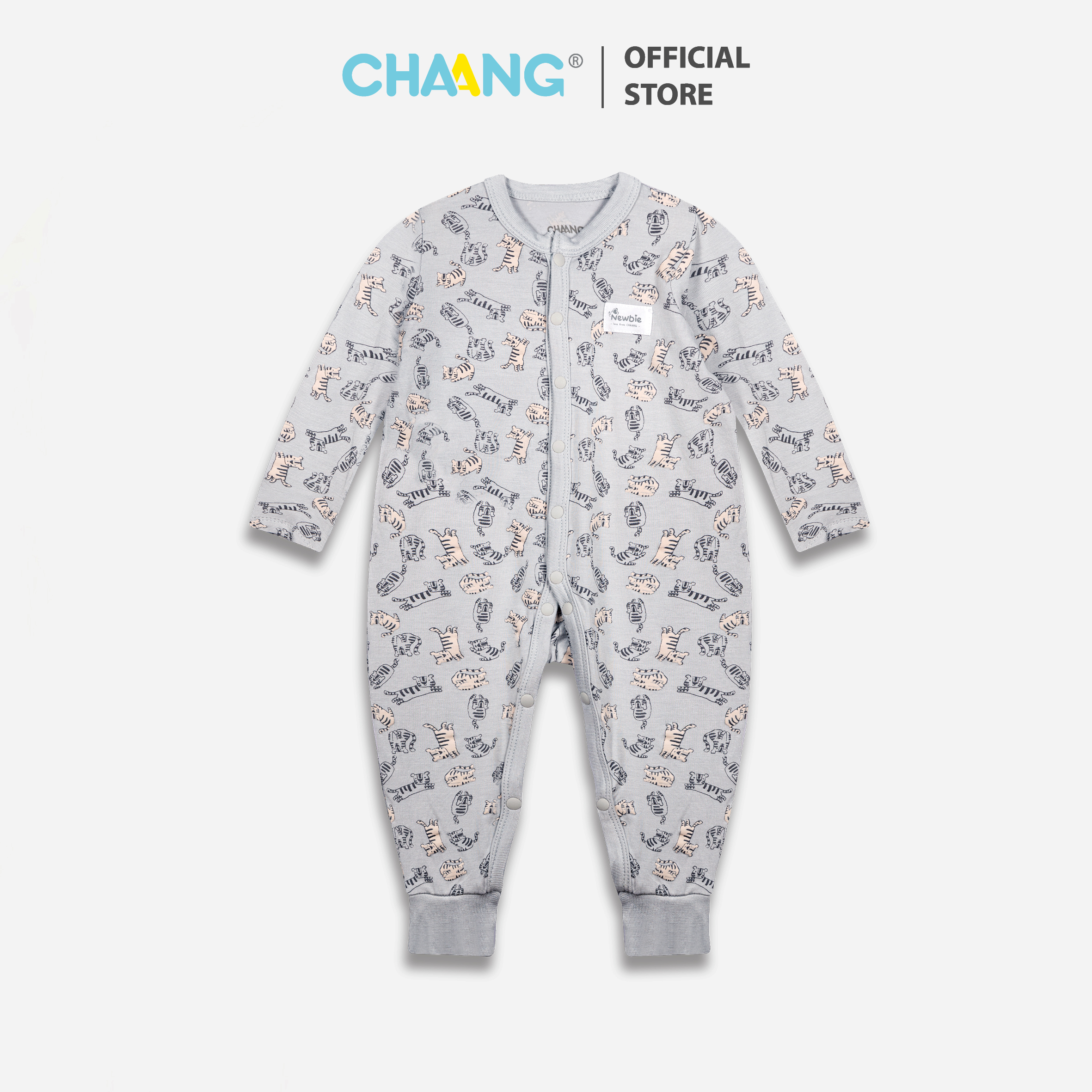 [CHAANG] Bộ body cúc giữa cho bé Tigger hổ xám Chaang