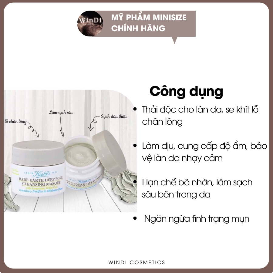 Mặt nạ đất sét 𝐊.𝐢.𝐞.𝐡.𝐥.𝐬 14g