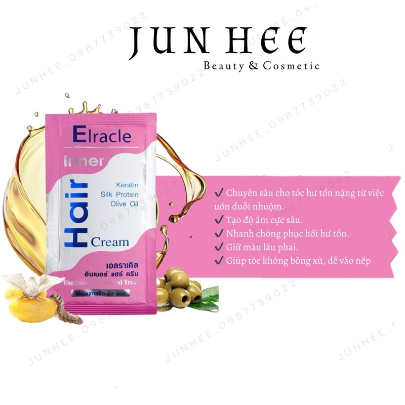 [ JUNHEE AUTH ] Hộp 24 gói ủ tóc Bio Elracle Inner hồng