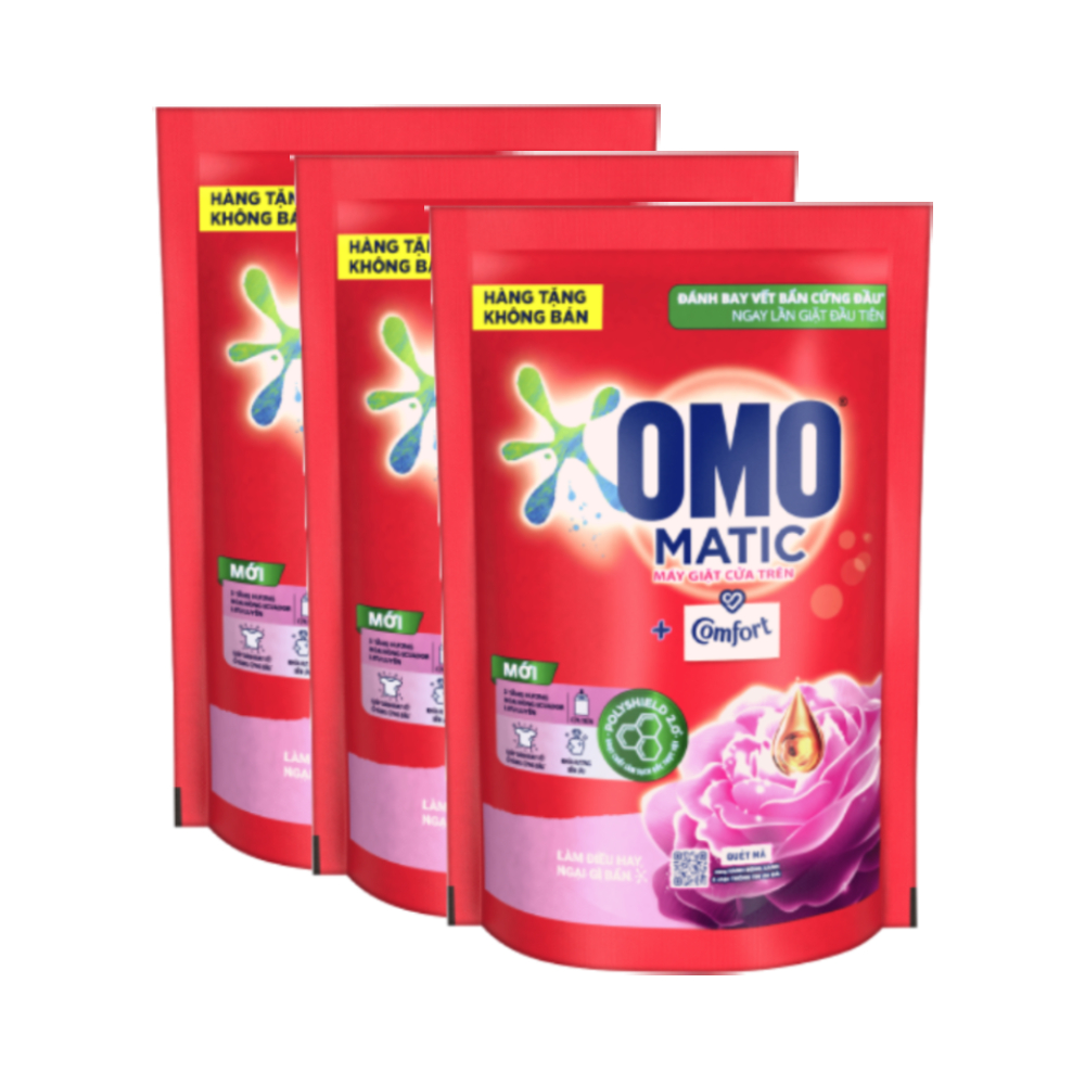 [Hàng tặng không bán - HC Gift] Combo 3 Nước giặt OMO MATIC 150G (mẫu ngẫu nhiên)